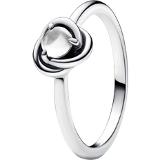 Pandora April Birthstone Eternity Circle Ring - Silver/Transparent