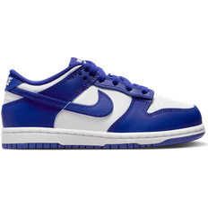 Faux Leather Children's Shoes Nike Dunk Low PS - White/University Red/Concord