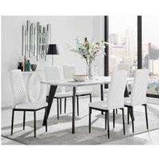 Andria Milan Black/White Dining Set 90x160cm