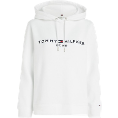 Sweatshirts - Women Tops Tommy Hilfiger Essential Logo Hoodie - White
