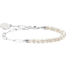 Pearl - Women Bracelets Thomas Sabo Member Charm Bracelet With Charmista Coin - SIlver/Pearls
