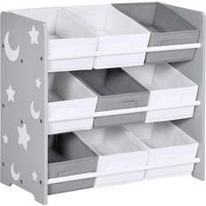 Blue Storage Boxes ZONEKIZ Kids Storage Rack with Nine Removable Baskets
