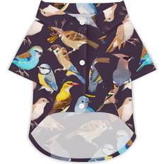 ARIESLEI65 Patterns with Birds Hawaii Funny Dog Shirt XS