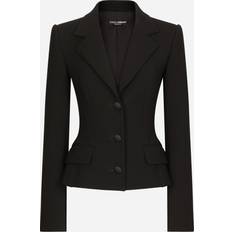 Wool Tops Dolce & Gabbana Single-breasted wool jacket black