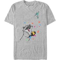 Shirtinator Pocahontas Meeko and Flit Heather Grey T-Shirt Grau