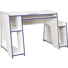 Metal Writing Desks House & Homestyle Virtuoso Gaming Power On Blue/White Writing Desk 67x147cm