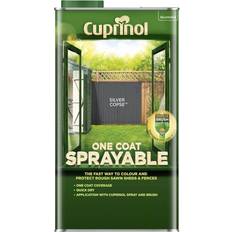 Cuprinol silver copse Cuprinol One Coat Sprayable Fence Treatment Wood Paint Silver Copse 5L
