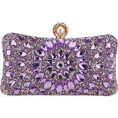 Purple Clutches Shein Acrylic Diamonds Evening Bags Party Wedding Clutch Rhinestones Hot Design Chain Shoulder Handbags
