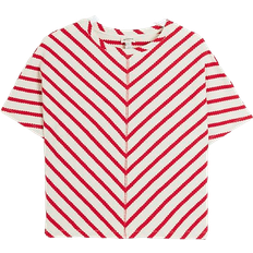 River Island Striped Textured Top - Red