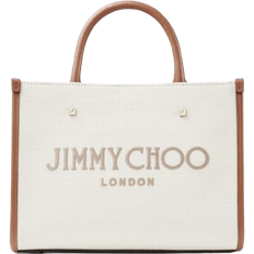 Jimmy Choo Avenue S Dead Tote Bag - Natural/Taupe/Dark Brown/Light Gold