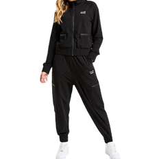 Women Jumpsuits & Overalls Emporio Armani EA7 Full Zip Cargo Tracksuit - Black