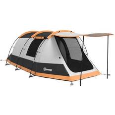 Polyester Tents OutSunny 3-4 ManTunnel Tent Orange