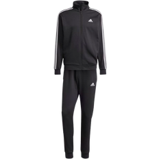 Adidas Men Jumpsuits & Overalls adidas Basic 3-Stripes Fleece Tracksuit - Black