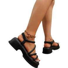 Shein Women's Thick Heel Platform Wedge Sandals, Summer 2023 New Arrivals, Outdoor Beach Roman Style Slippers