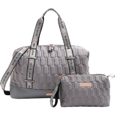 River Island Quilted Travel And Makeup Bag - Grey