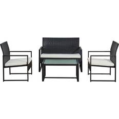 Rattan Outdoor Lounge Sets Garden & Outdoor Furniture Outdoor Essentials 4 Piece KD Outdoor Lounge Set, 1 Table incl. 2 Chairs & 1 Sofas