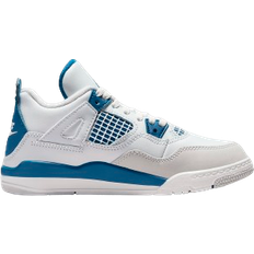 Nike Blue Trainers Nike Air Jordan 4 Retro Industrial Blue PS - Off White/Neutral Grey/Military Blue