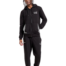 Black Jumpsuits & Overalls Emporio Armani EA7 7 Lines Full Zip Hooded Tracksuit - Black