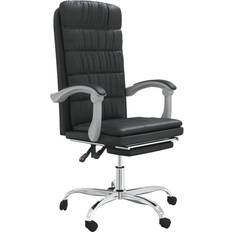 Plywoods Office Chairs vidaXL Reclining Black Office Chair 122cm