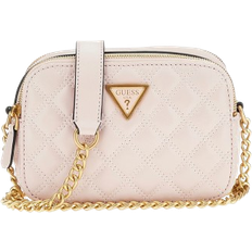 Guess Pink Handbags Guess Giully Quilted Mini Crossbody - Light Pink