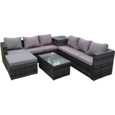 Fimous 7-seater Outdoor Lounge Set, 2 Table incl. 2 Sofas