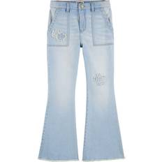 Carter's Kid's Patch Floral Iconic Denim Flare Jeans - Light Lily Wash