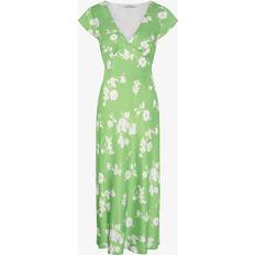 Florals - Wool Dresses Woolf Short Sleeve Floral Slip Dress in Green