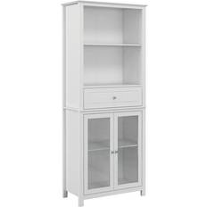 Shelves Cabinets Homcom Kitchen Cupboard White Storage Cabinet 74x181.5cm