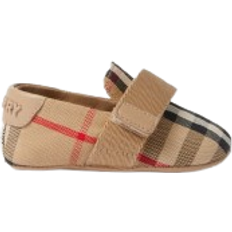 Rubber Indoor Shoes Burberry Check Cotton Blend Booties - Archive Beige