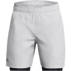 Under Armour Boy's Tech Woven 2-in-1 Shorts - Gray/Black