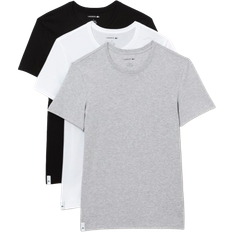Lacoste T-shirts Lacoste Men's Crew Neck Loungewear T-shirt 3-pack - White/Grey Chine/Black