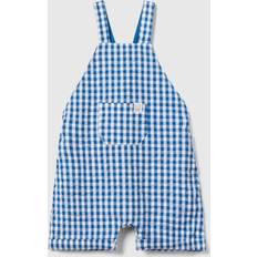 Jumpsuits Children's Clothing Benetton Vichy Dungarees In Pure 12-18, Blue, Kids