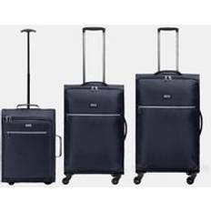 OHS Set Of Suitcase Luggage Soft Shell Travel Case Bag