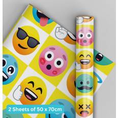 Paper Gift Wrapping Papers JoyPixels Wrapping Paper 2 Sheets & 2 Tags Gift Wrap
