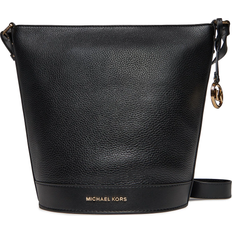 Shoulder Strap Bucket Bags Michael Kors Townsend Medium Pebbled Leather Messenger Bag - Black
