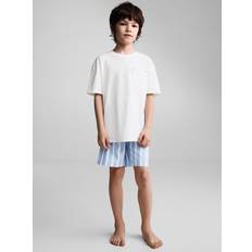 Stripes Pyjamases Children's Clothing Mango Boys Shorty Pyjamas White, White, 11-12 Years 11-12 YEARS