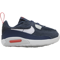 Faux Leather First Steps Nike Max 90 Crib TD - Obsidian/Midnight Navy/Track Red/White