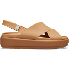 Sandals Crocs Brooklyn Luxe Cross Strap - Tan