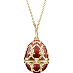 Faberge Year Of The Tiger Surprise Locket Necklace - Gold/Red/Diamonds