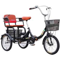 SHENGMIAOHE dult Three Wheel 1 Speed Hybrid Foldable Tricycle with Basket 2024 - Black/Brown/Red