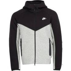 Short Skirts Clothing Nike Sportswear Tech Fleece Windrunner Men's Full Zip Hoodie - Dark Grey Heather/Black/White