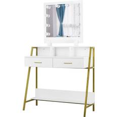 Gold Dressing Tables WOLTU MB6076ws White Dressing Table 40x90cm