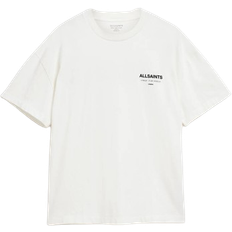 AllSaints Underground Oversized Crew Neck T-shirt - Ashen White
