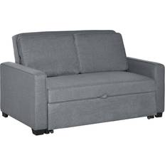 Homcom Pull Out Grey Sofa 154cm 2 Seater