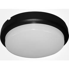 Eterna Circular Black Ceiling Flush Light 22.8cm