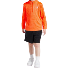 Under Armour Kid's 1/4 Zip Top Shorts Set - Orange