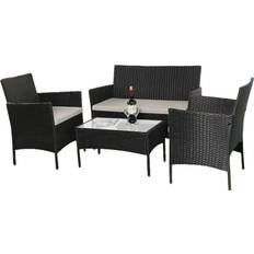 Outdoor Living Amazon 4 pcs Outdoor Lounge Set, 1 Table incl. 2 Chairs & 1 Sofas