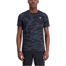 New Balance Men's Printed Accelerate Short Sleeve - Black Multi