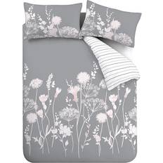 Catherine Lansfield Meadowsweet Duvet Cover Grey, Pink (260x220cm)