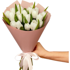 20 White Tulips Bunches 1